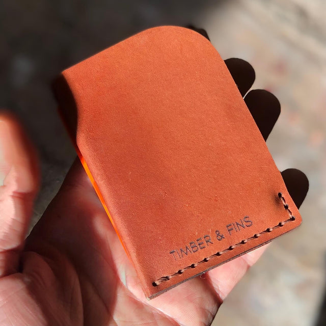 Portefeuille minimaliste - Saumon