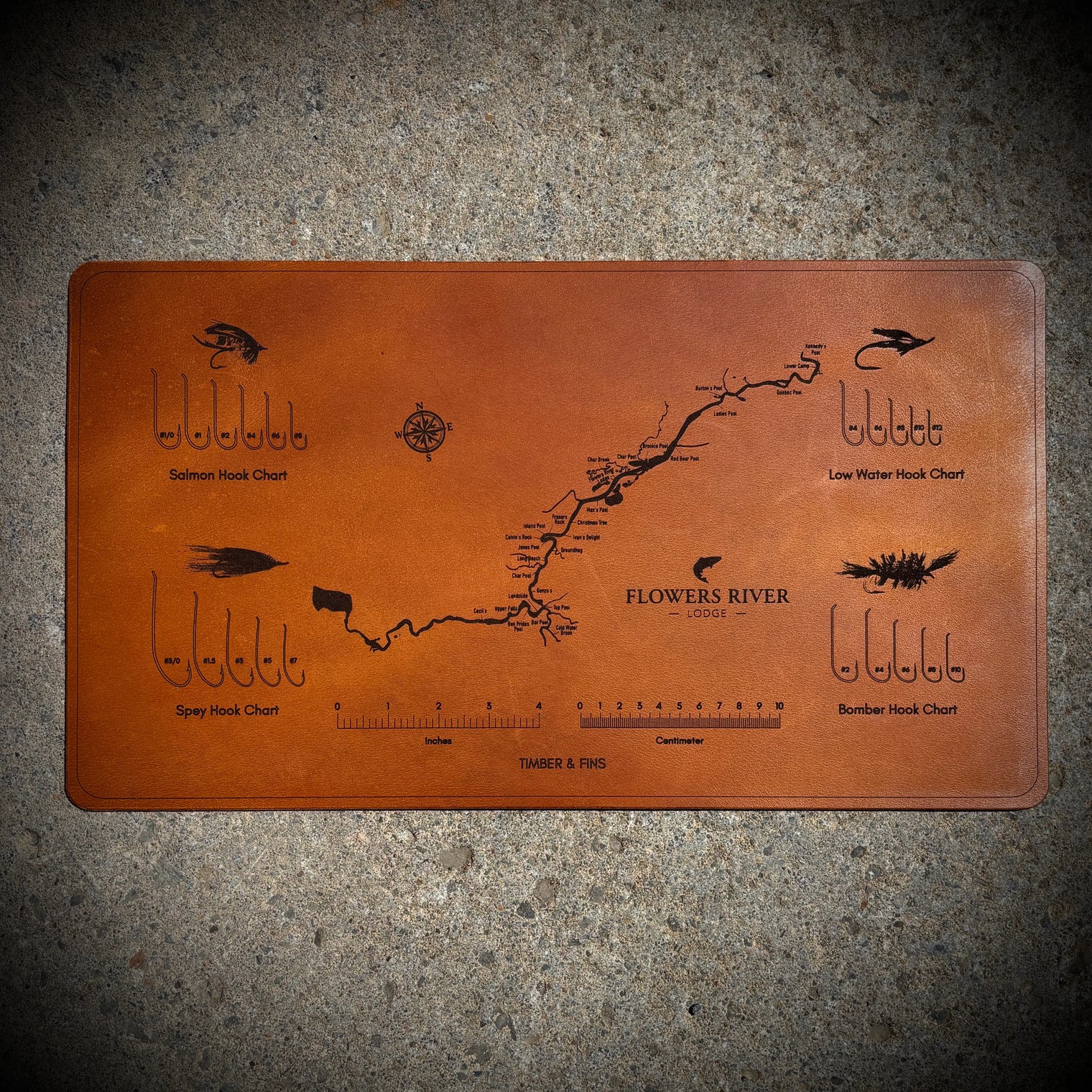 Fly Tying Mat — Flowers River Edition