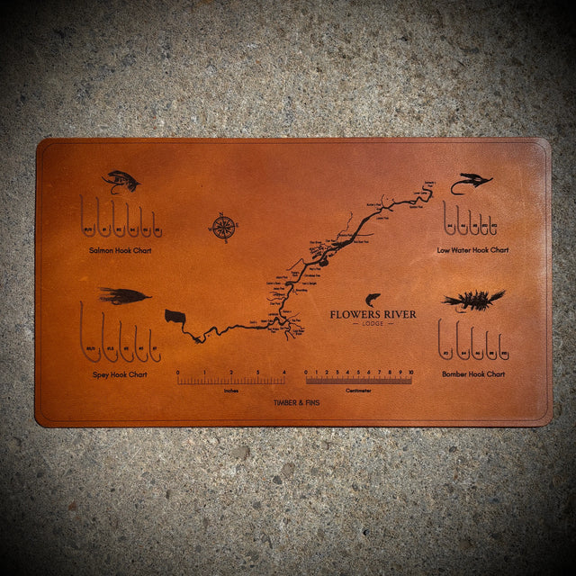 Fly Tying Mat — Flowers River Edition