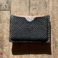Portefeuille minimaliste en cuir de saumon