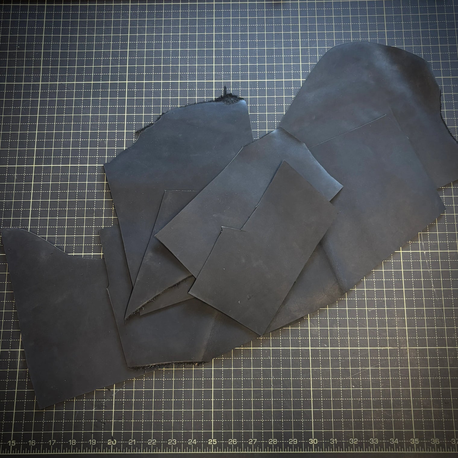Odessa Black Leather Offcuts - 1 Pound