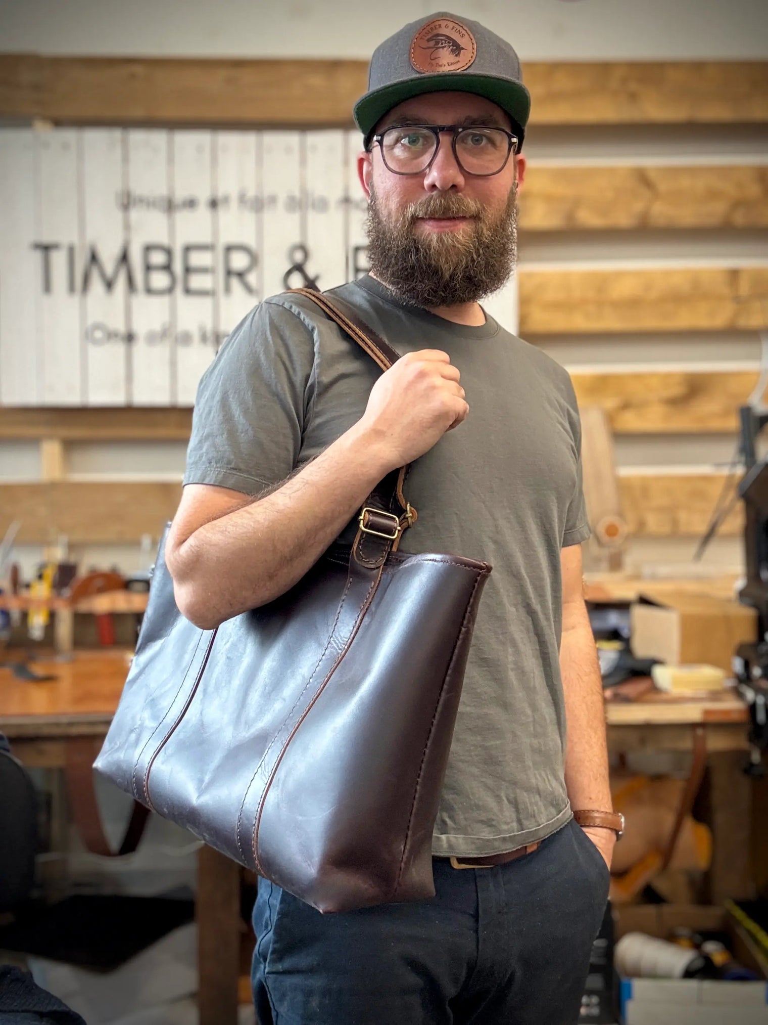 Traveler Tote — Grizzly Brown