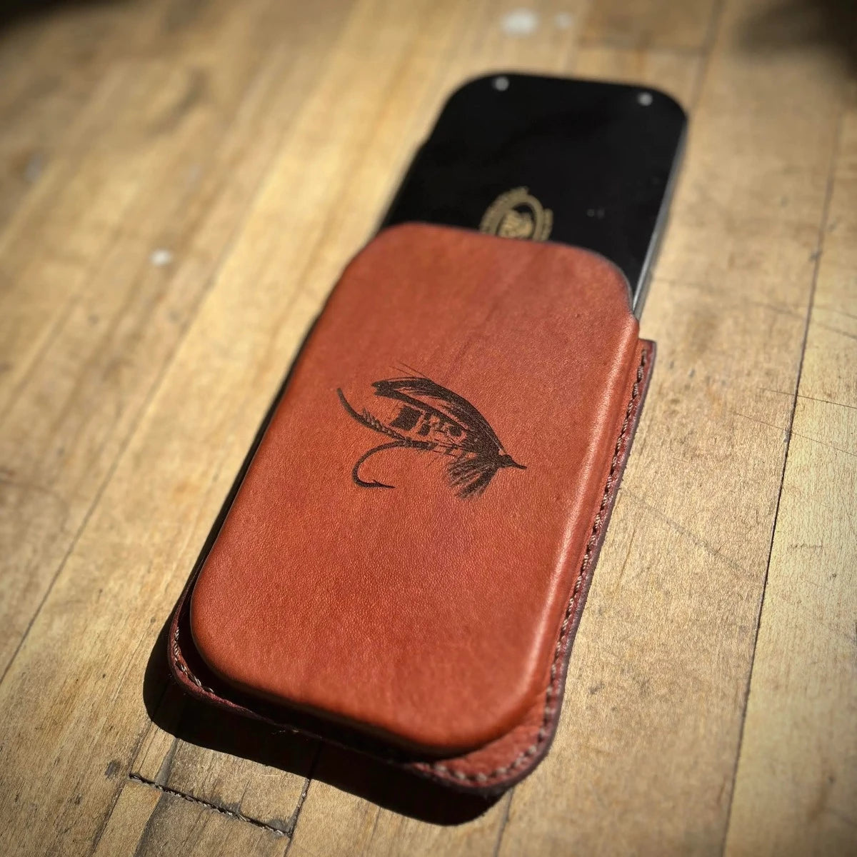 Wheatley Slim Fly Box with Leather Sleeve