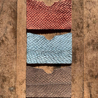 Portefeuille minimaliste en cuir de saumon