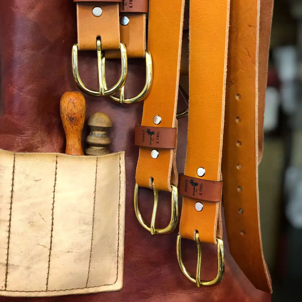 Buffalo top leather belt