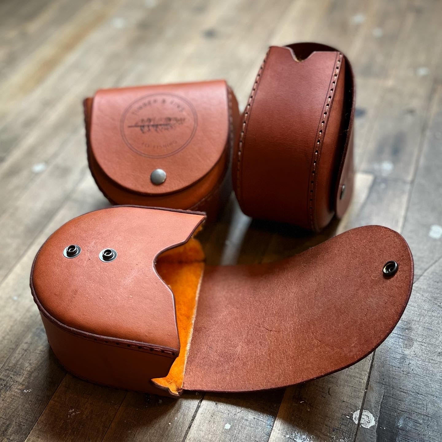 Leather Reel Case - Shop Fly Fishing Gear - Timber and Fins